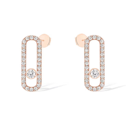 [⭐Sparkve]MOVE UNO STUD DIAMOND PAVED EARRINGS