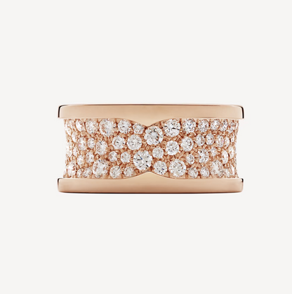 [⭐Sparkve]ZERO 1 WITH PAVED DIAMONDS ON THE SPIRAL RING