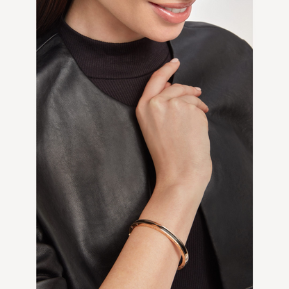 [⭐Sparkve]ZERO 1 PINK GOLD WITH BLACK CERAMIC BRACELET