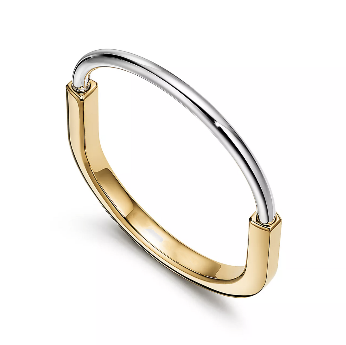 [⭐Sparkve Jewels]LOCK BRACELET YELLOW AND WHITE GOLD