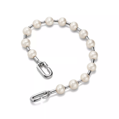 [⭐Sparkve Jewels]PEARL 7-8MM SILVER BRACELET
