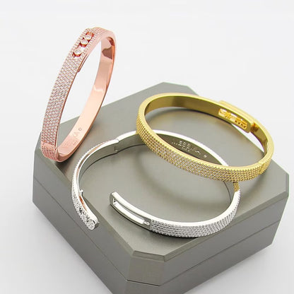 [⭐Sparkve]Move Noa Full Pavé Diamond Bangle Bracelet