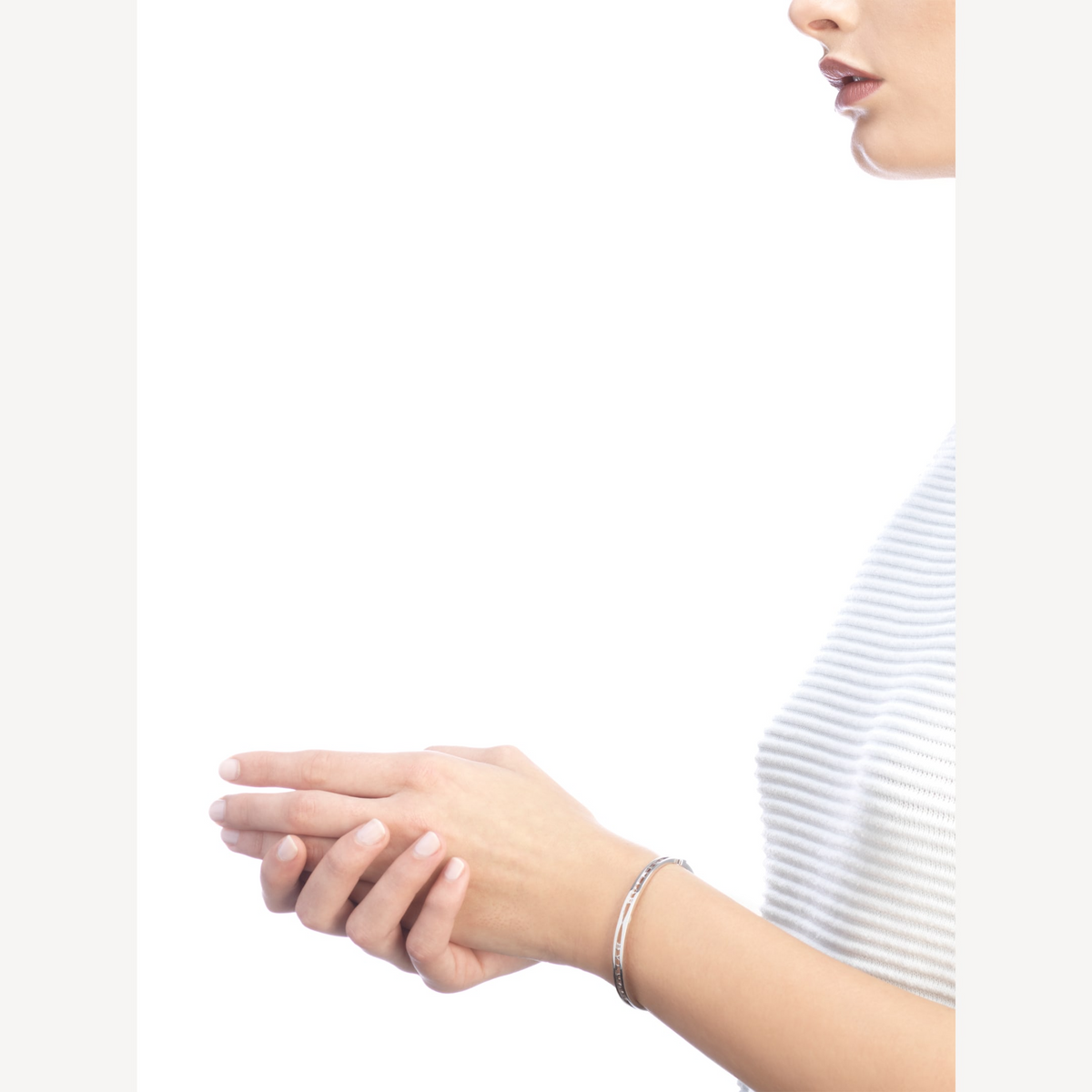 [⭐Sparkve]ZERO 1 SPIRAL LOGO SILVER BRACELET