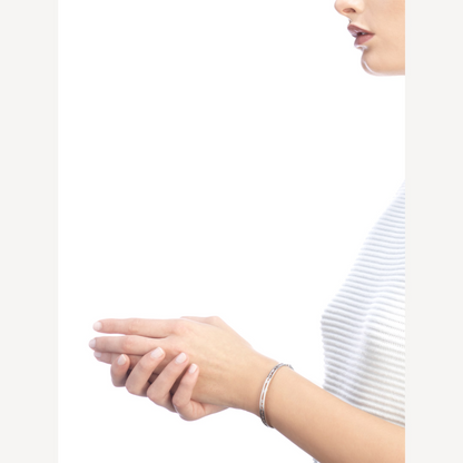 [⭐Sparkve]ZERO 1 SPIRAL LOGO SILVER BRACELET