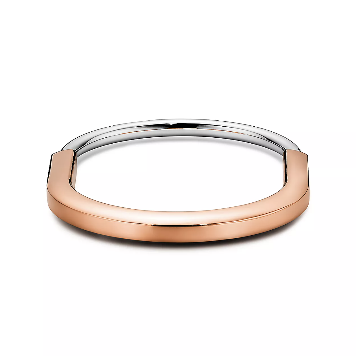 [⭐Sparkve Jewels]LOCK BRACELET ROSE AND WHITE GOLD