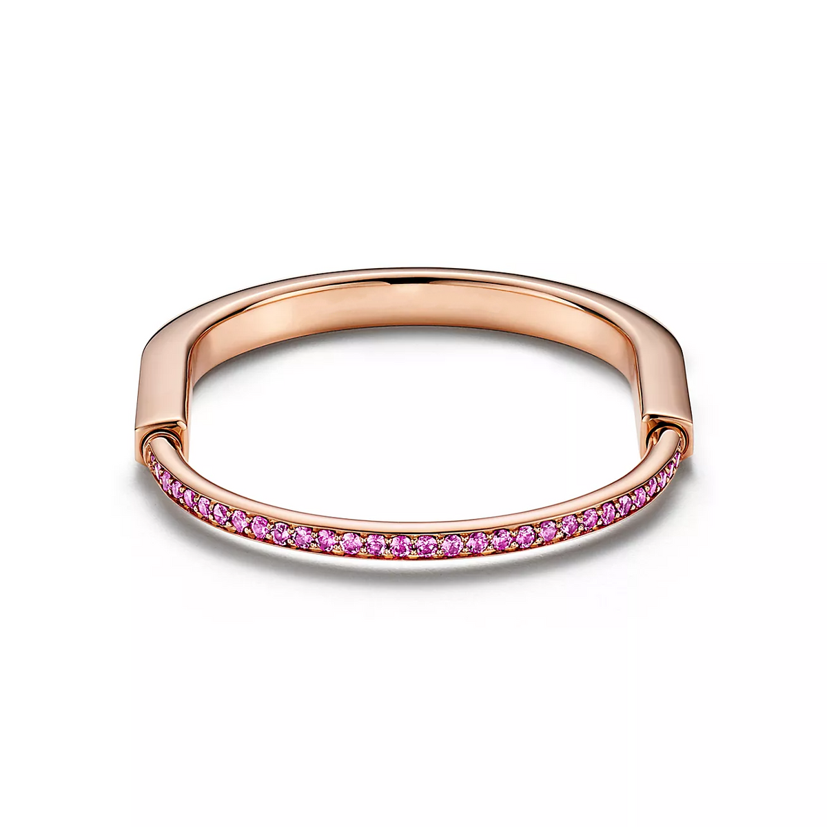 [⭐Sparkve Jewels]LOCK BRACELET ROSE DIAMOND PINK GOLD