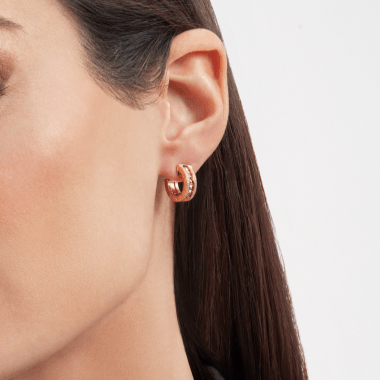 [⭐Sparkve]ZERO 1 ROCK GOLD EARRINGS WITH STUDDED SPIRAL AND PAVED DIAMONDS