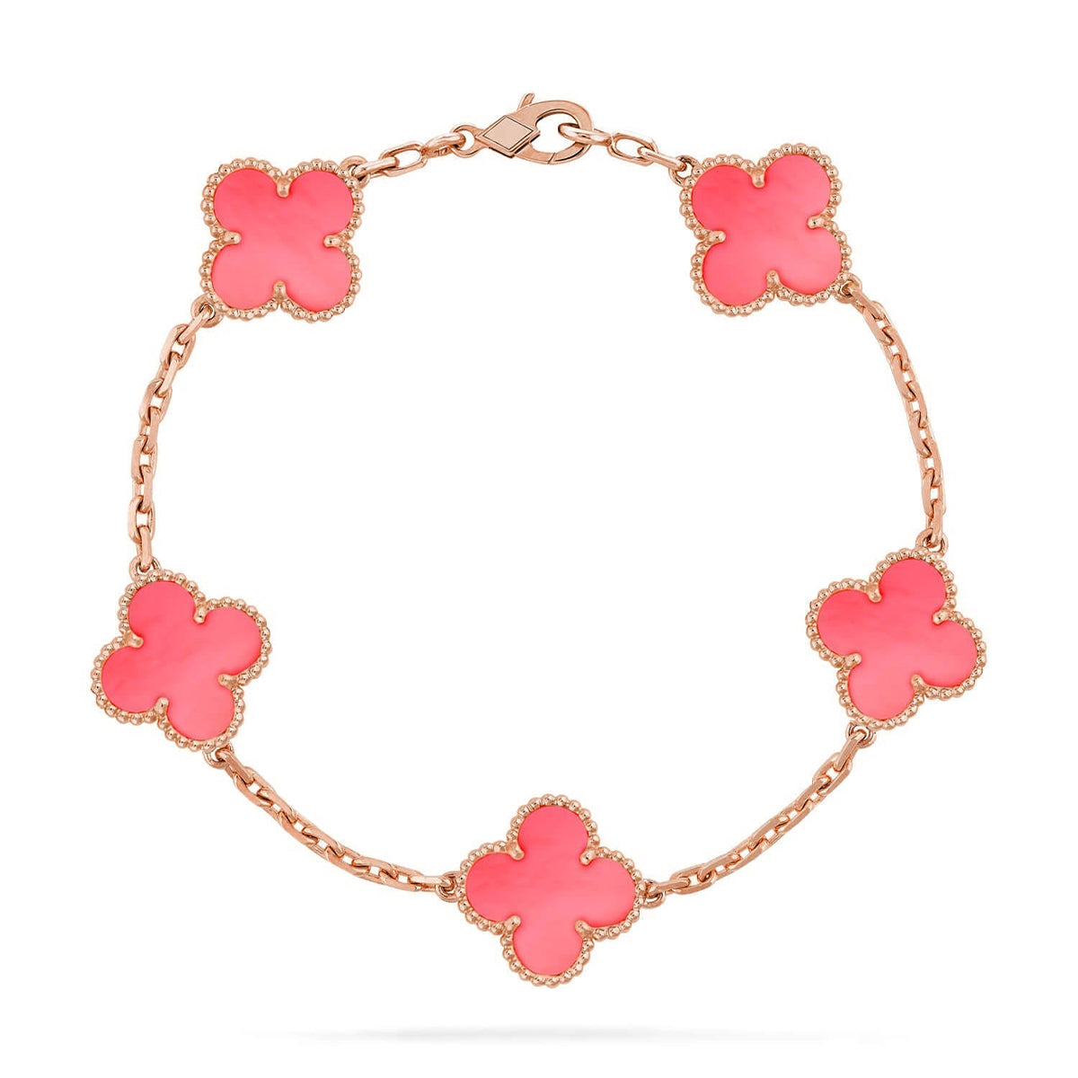 [⭐Sparkve] CLOVER 5 MOTIFS  PINK MOP BRACELET COLLECTION