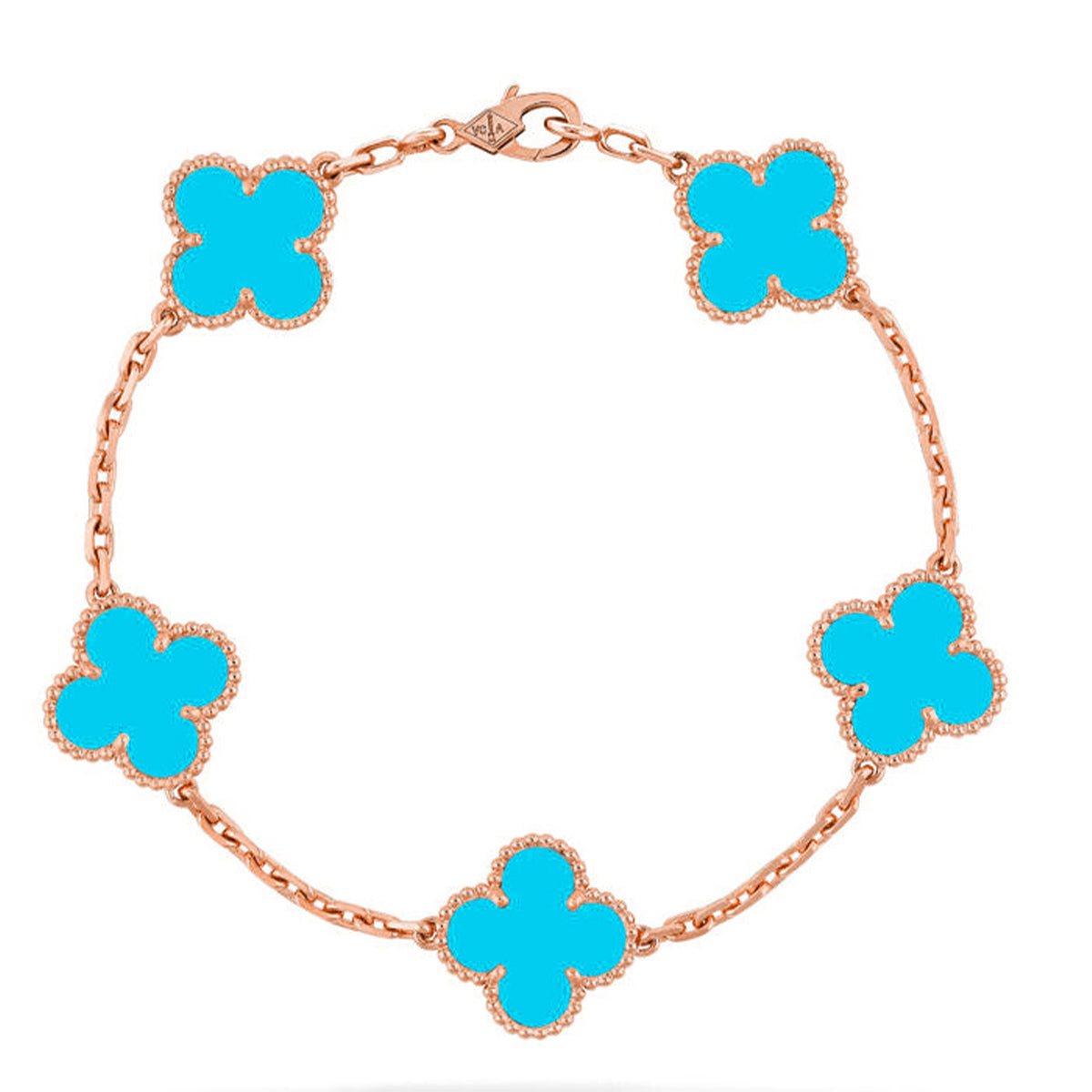 [⭐Sparkve] CLOVER 5 MOTIF TURQUOISE BRACELET COLLECTION