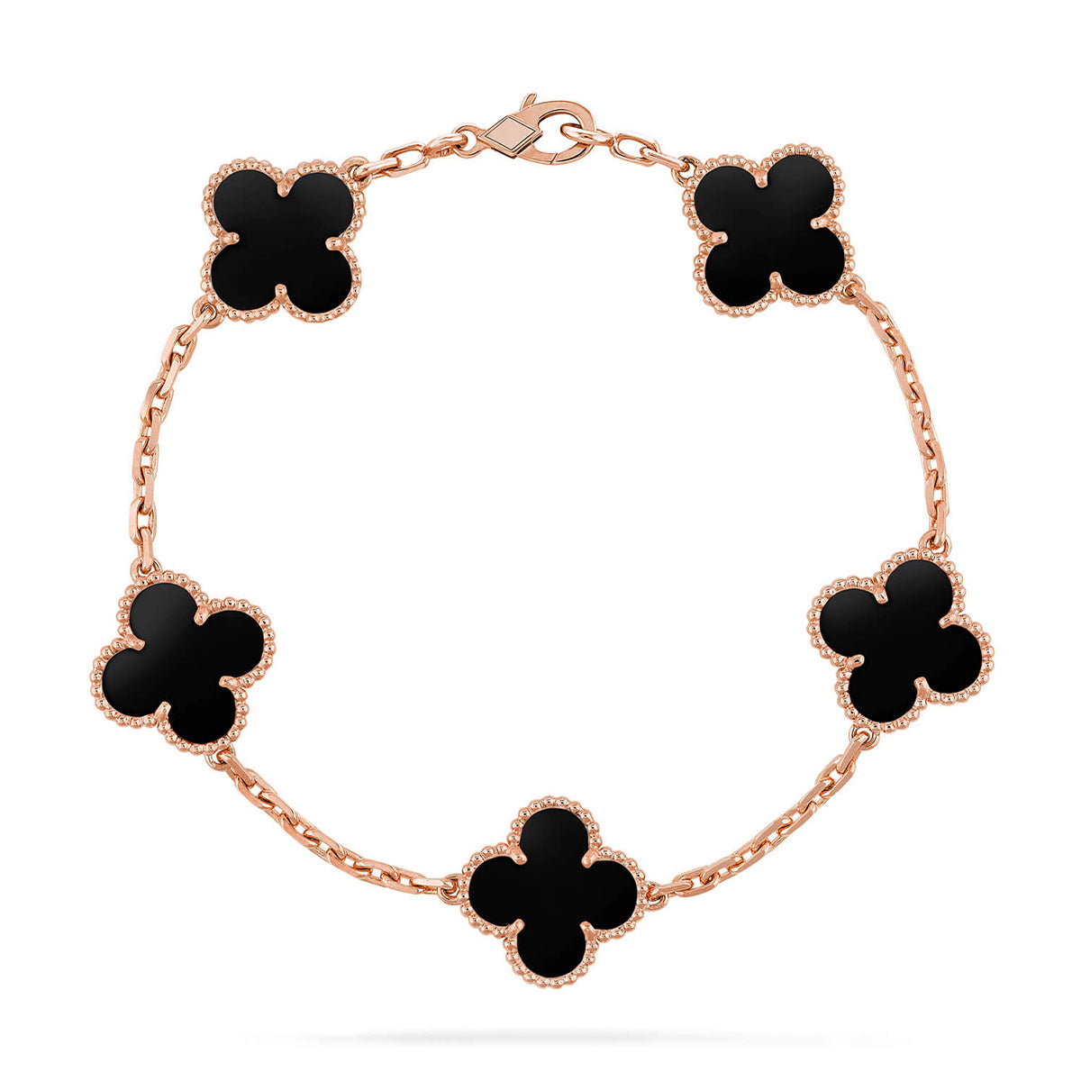 [⭐Sparkve] CLOVER 5 MOTIF ONYXS BRACELET COLLECTION