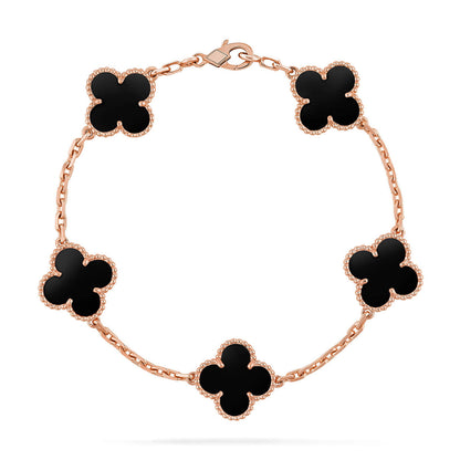 [⭐Sparkve] CLOVER 5 MOTIF ONYXS BRACELET COLLECTION