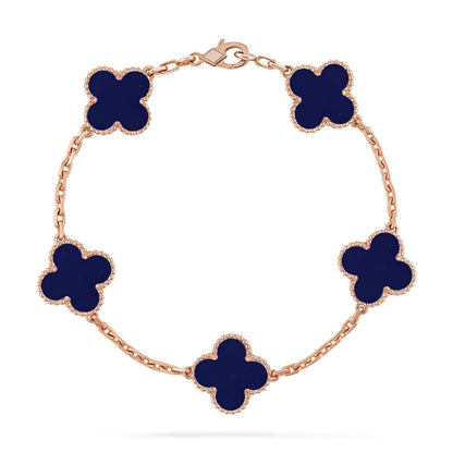 [⭐Sparkve]CLOVER 5 MOTIF LAPIS LAZULI BRACELET COLLECTION