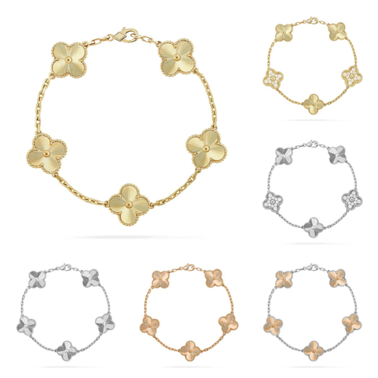 [⭐Sparkve] CLOVER 5 MOTIF LASER BRACELET COLLECTION