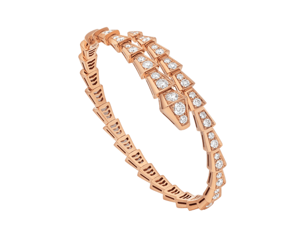 [⭐Sparkve]SERPENTI BRACELET 6.8MM PINK GOLD DIAMOND
