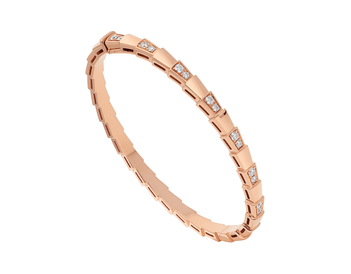 [⭐Sparkve]SERPENTI SMALL BRACELET PINK GOLD DIAMOND