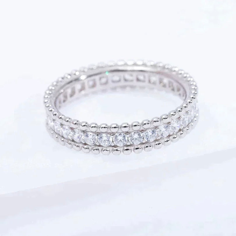 [⭐Sparkve]PERLEE DIAMOND SILVER RING