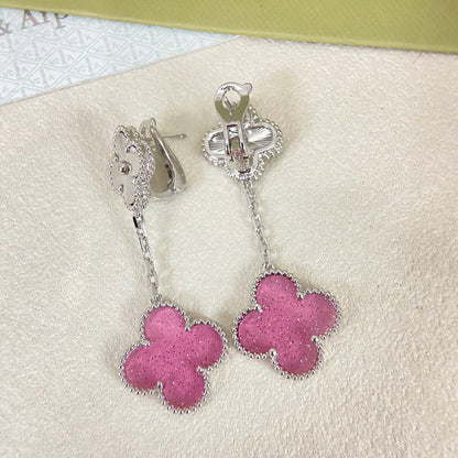 [⭐Sparkve]2026 NEW CLOVER 2 MOTIF  BUBBLE PINK ENAMEL