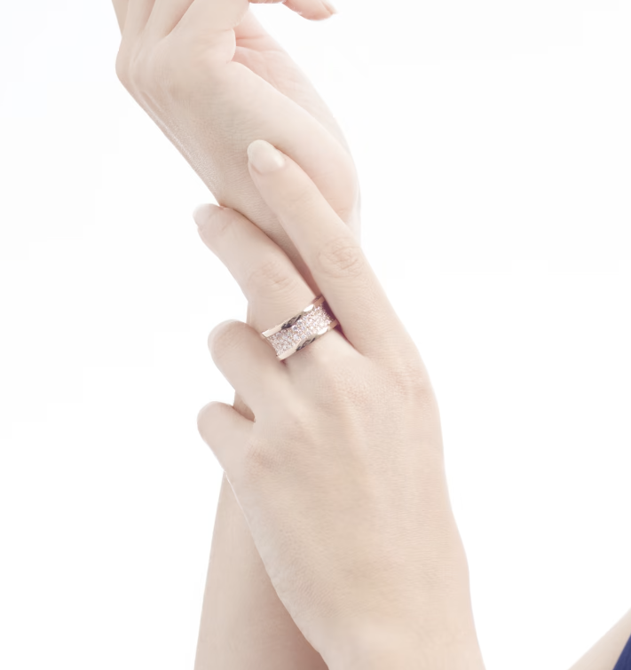 [⭐Sparkve]ZERO 1 WITH PAVED DIAMONDS ON THE SPIRAL RING
