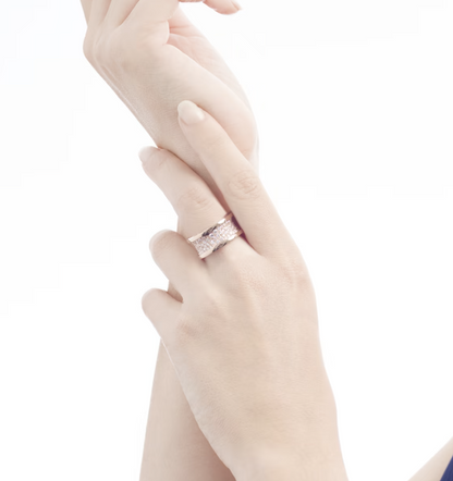 [⭐Sparkve]ZERO 1 WITH PAVED DIAMONDS ON THE SPIRAL RING