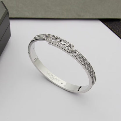 [⭐Sparkve]Move Noa Full Pavé Diamond Bangle Bracelet