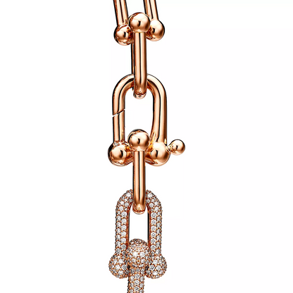 [⭐Sparkve Jewels]HARDWEAR LARGE LINK PINK GOLD PAVED DIAMOND BRACELET