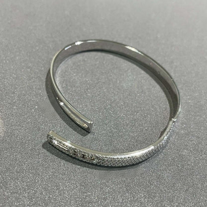 [⭐Sparkve]Move Noa Rose Gold Pavé Diamond Bangle Bracelet