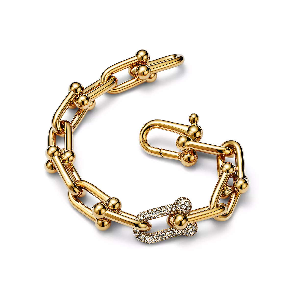 [⭐Sparkve Jewels]HARDWEAR LARGE LINK GOLD DIAMOND BRACELET