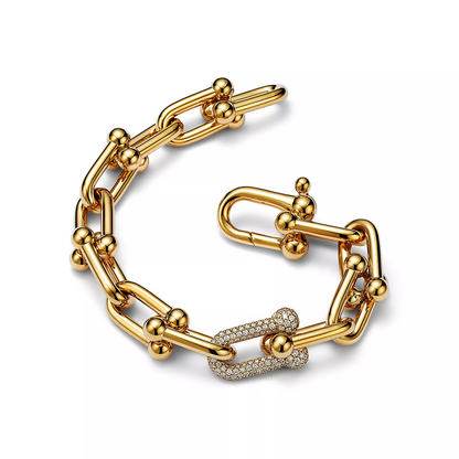 [⭐Sparkve Jewels]HARDWEAR LARGE LINK GOLD DIAMOND BRACELET