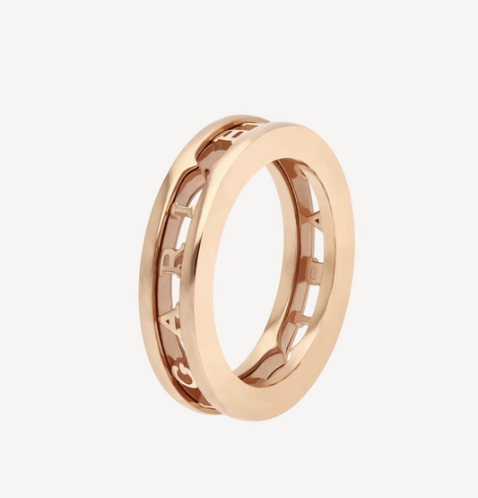 [⭐Sparkve]ZERO 1 ONE-BAND WITH OPENWORK LOGO SPIRAL RING