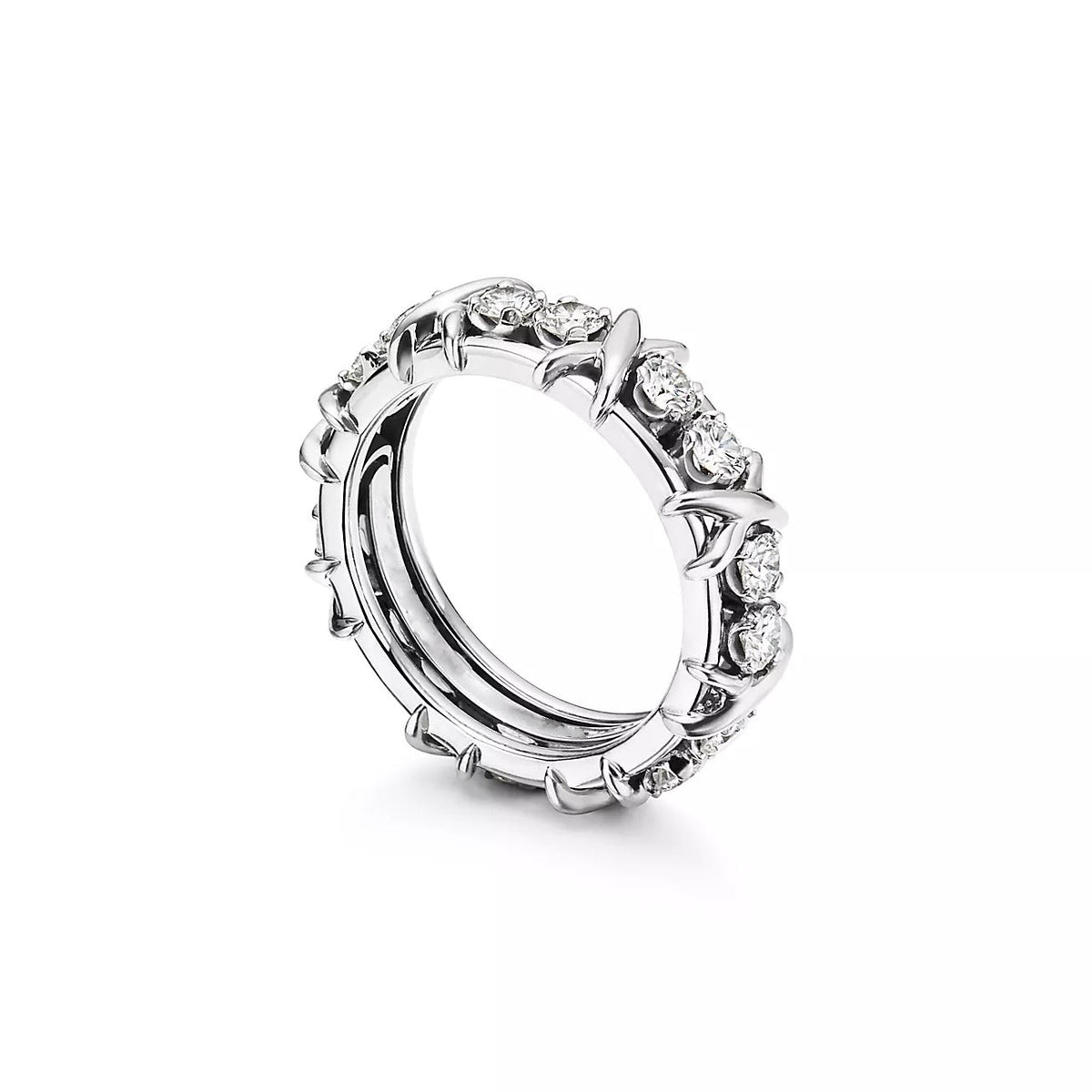 [⭐Sparkve Jewels]SIXTEEN STONE SILVER RING