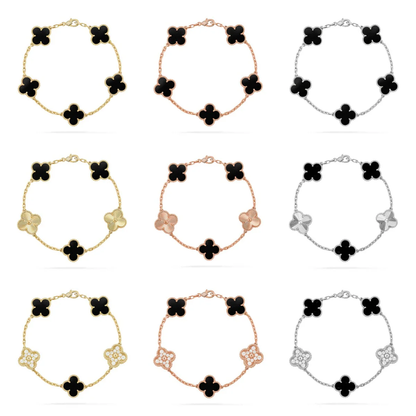 [⭐Sparkve] CLOVER 5 MOTIF ONYXS BRACELET COLLECTION