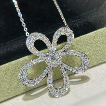[⭐Sparkve]FLOWERLACE NECKLACE FULL DIAMONDS