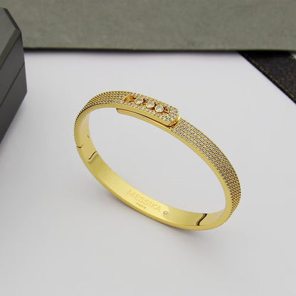 [⭐Sparkve]Move Noa Full Pavé Diamond Bangle Bracelet
