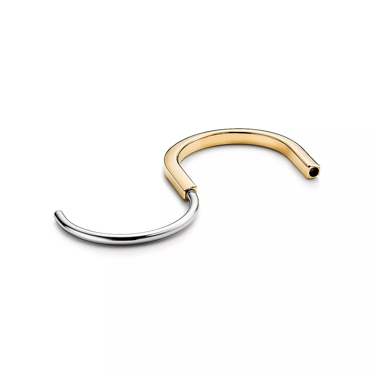 [⭐Sparkve Jewels]LOCK BRACELET YELLOW AND WHITE GOLD