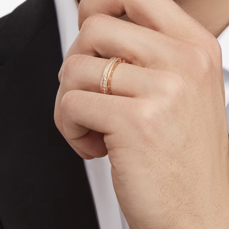 [⭐Sparkve]ZERO 1 ONE-BAND PAVED DIAMONDS ON THE SPIRAL RING