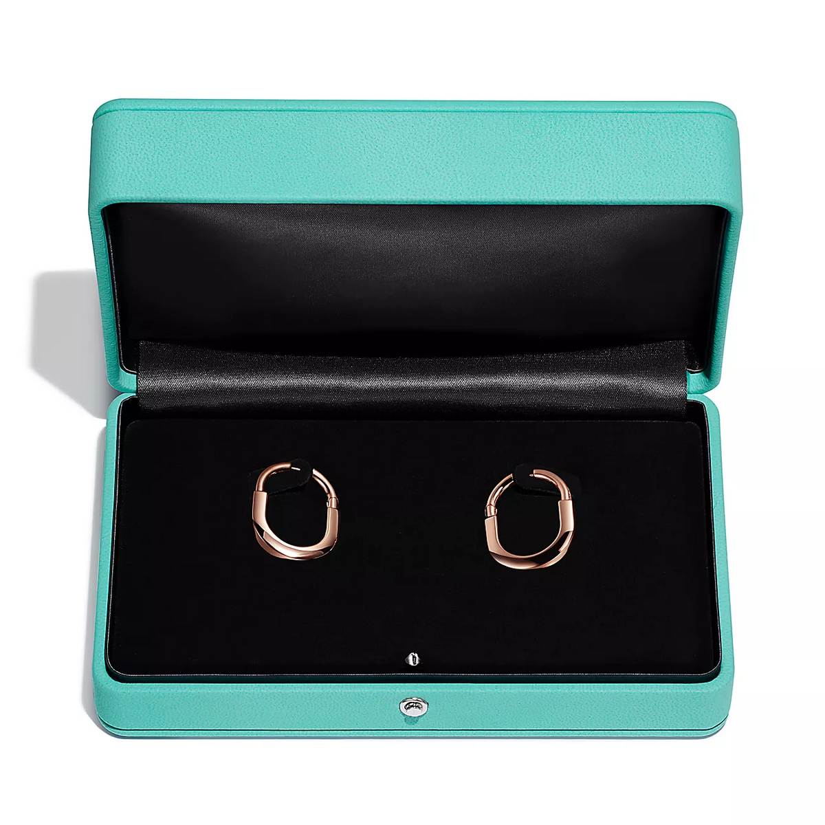 [⭐Sparkve Jewels]LOCK MEDIUM PINK DIAMOND PINK GOLD EARRINGS