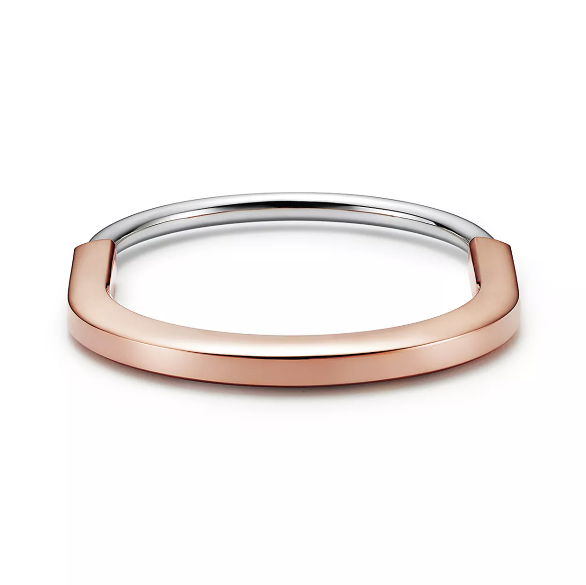 [⭐Sparkve Jewels]LOCK BRACELET ROSE AND WHITE GOLD DIAMOND