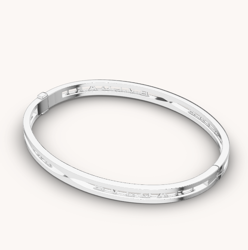[⭐Sparkve]ZERO 1 SPIRAL LOGO SILVER BRACELET