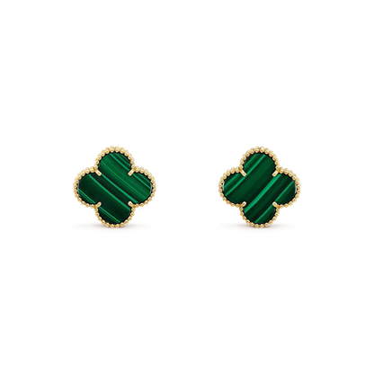 [⭐Sparkve]CLOVER MINI 9.5MM MALACHITE  EARRINGS