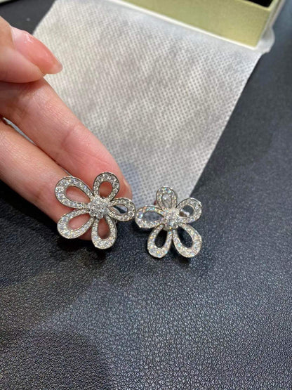[⭐Sparkve]FLOWERLACE EARRINGS FULL DIAMONDS