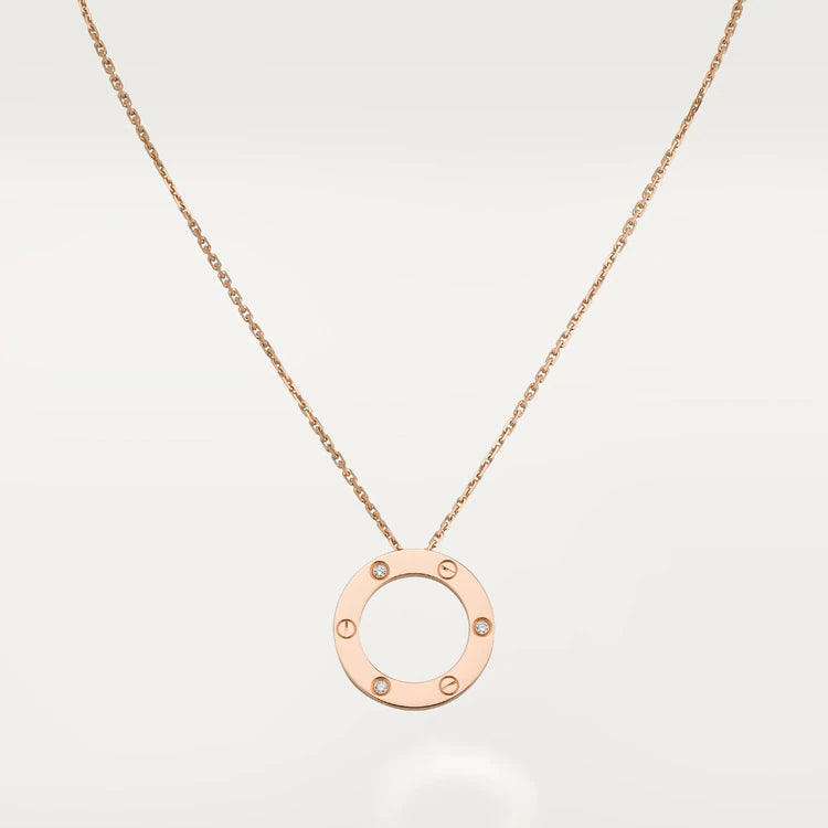 [⭐Sparkve]LOVE NECKLACE 16MM 3 DIAMONDS