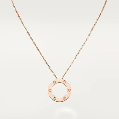 [⭐Sparkve]LOVE NECKLACE 16MM 3 DIAMONDS