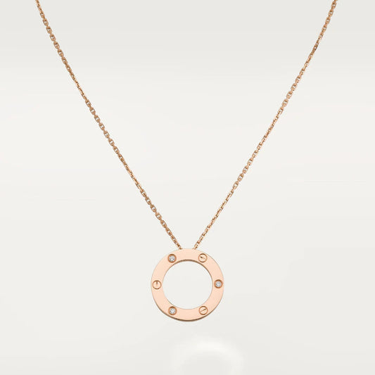[⭐Sparkve]LOVE NECKLACE 16MM 3 DIAMONDS