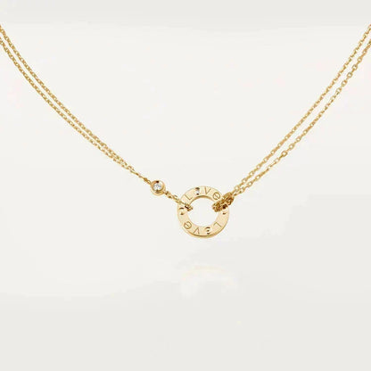 [⭐Sparkve]LOVE NECKLACE 16MM 2 DIAMONDS