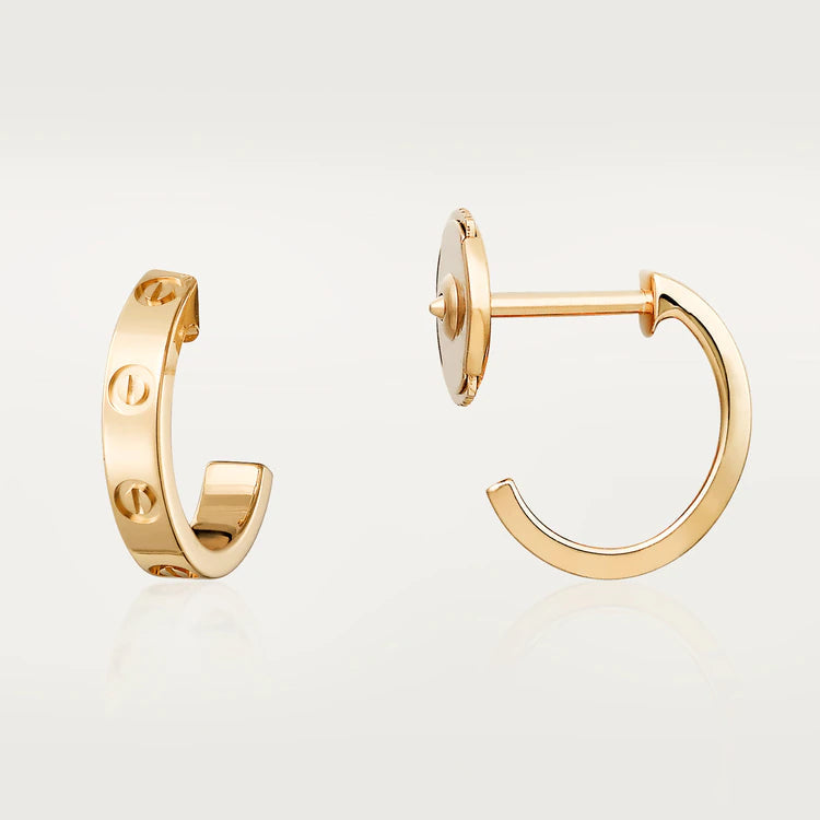 [⭐Sparkve]LOVE EARRINGS 2.65MM PINK GOLD