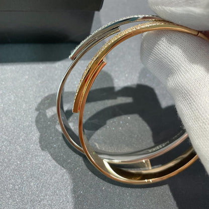 [⭐Sparkve]Move Noa Rose Gold Pavé Diamond Bangle Bracelet