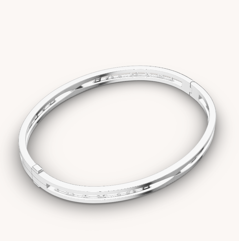 [⭐Sparkve]ZERO 1 SPIRAL LOGO SILVER BRACELET