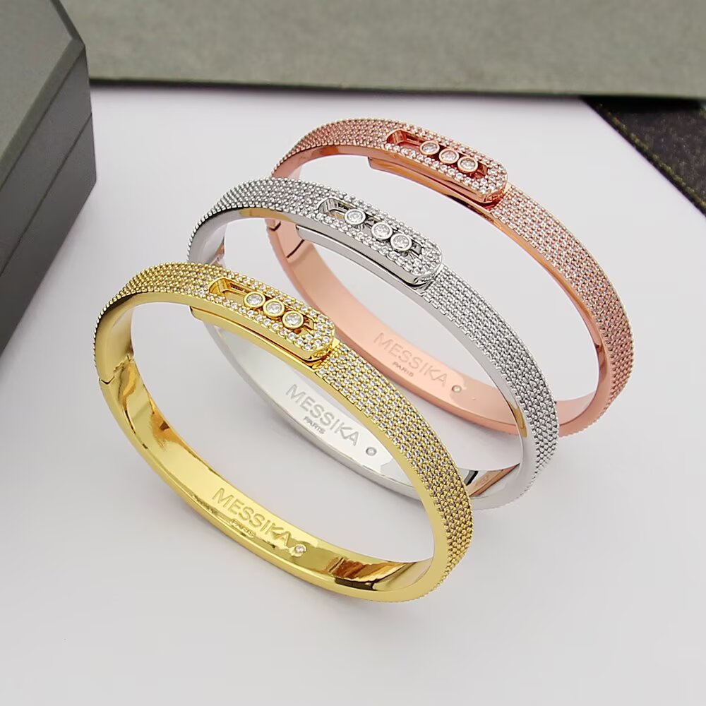 [⭐Sparkve]Move Noa Full Pavé Diamond Bangle Bracelet