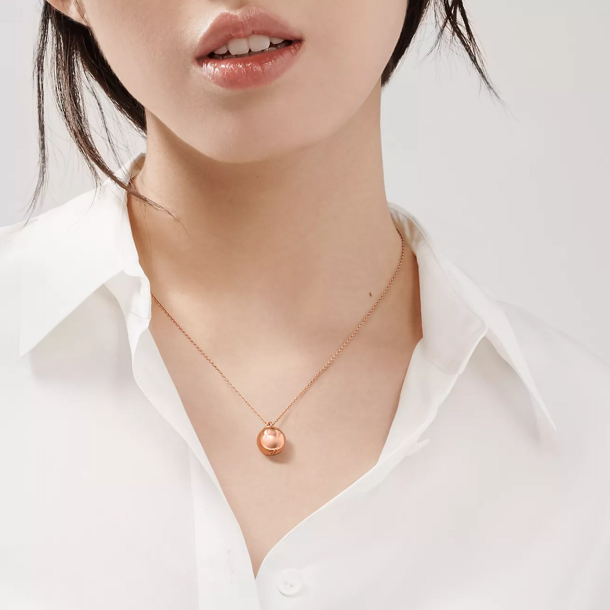 [⭐Sparkve Jewels]BALL PENDANT 12.75MM NECKLACE
