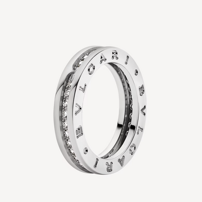 [⭐Sparkve]ZERO 1 ONE-BAND PAVED DIAMONDS ON THE SPIRAL RING